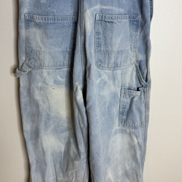 Carhartt Overalls ladies 28x32 Denim Distressed Workwear Utility Painter - Picture 10 of 14